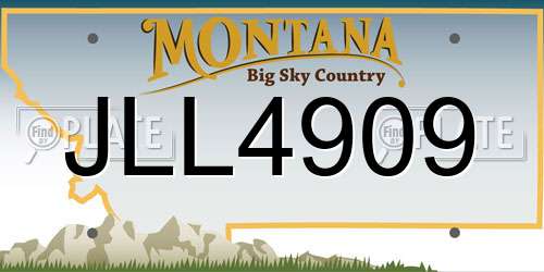 JLL4909 Montana License Plate