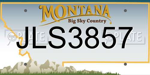 JLS3857 Montana License Plate