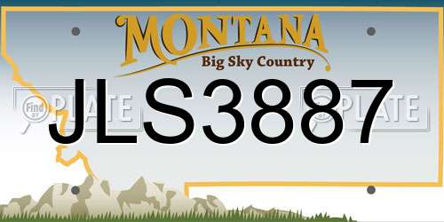 JLS3887 Montana License Plate