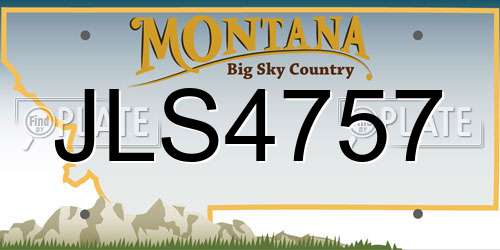 JLS4757 Montana License Plate