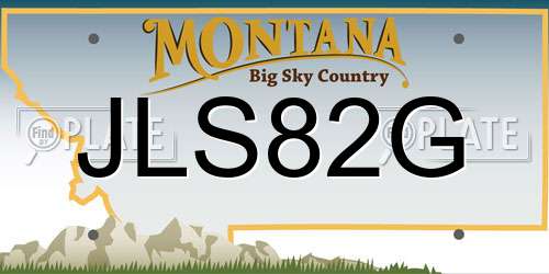 JLS82G Montana License Plate