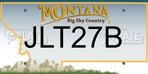 JLT27B Montana License Plate