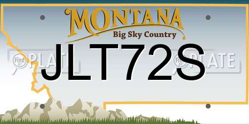 JLT72S Montana License Plate