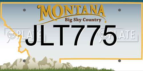 JLT775 Montana License Plate