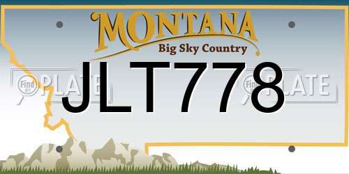 JLT778 Montana License Plate