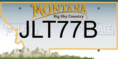 JLT77B Montana License Plate
