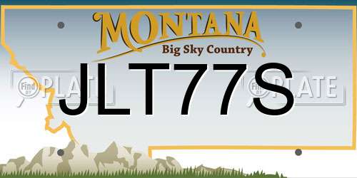 JLT77S Montana License Plate