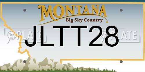 JLTT28 Montana License Plate