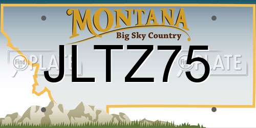 JLTZ75 Montana License Plate