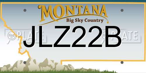 JLZ22B Montana License Plate