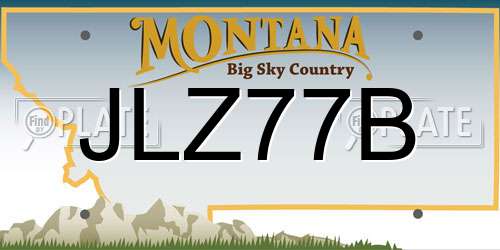 JLZ77B Montana License Plate