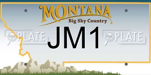 JM1 Montana License Plate