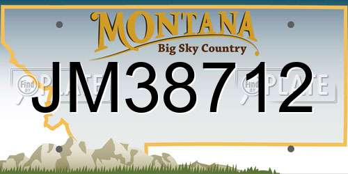 JM38712 Montana License Plate