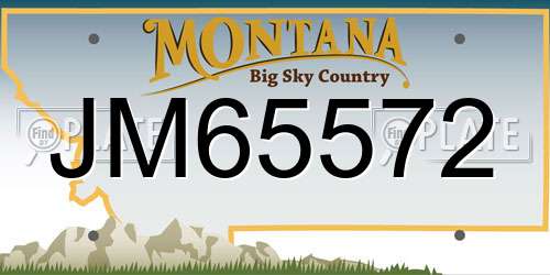 JM65572 Montana License Plate
