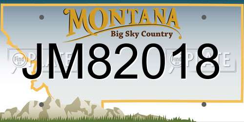JM82018 Montana License Plate