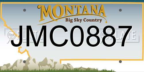 JMC0887 Montana License Plate