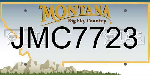 JMC7723 Montana License Plate