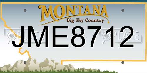 JME8712 Montana License Plate