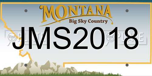 JMS2018 Montana License Plate
