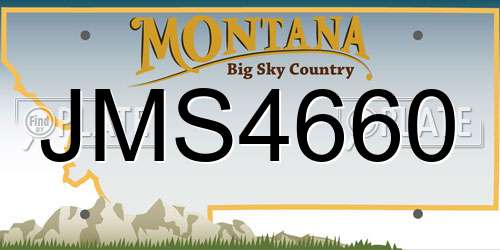 JMS4660 Montana License Plate