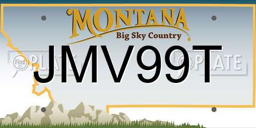 JMV99T Montana License Plate