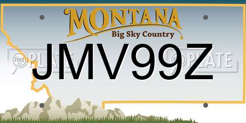 JMV99Z Montana License Plate