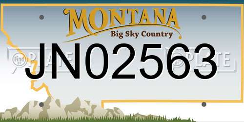 JN02563 Montana License Plate