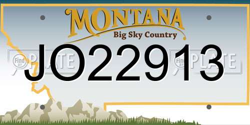 JO22913 Montana License Plate