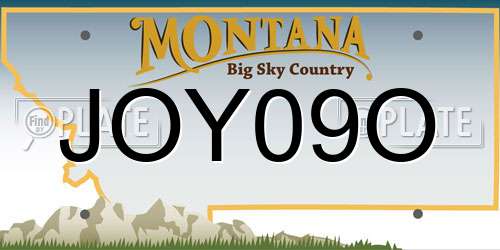 JOY09O Montana License Plate