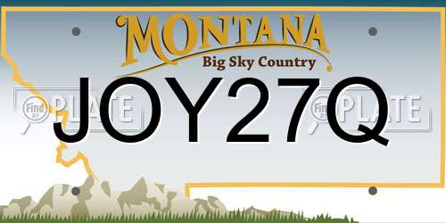 JOY27Q Montana License Plate