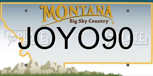 JOYO90 Montana License Plate
