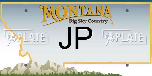 JP Montana License Plate