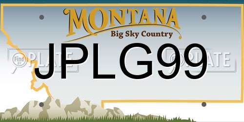 JPLG99 Montana License Plate