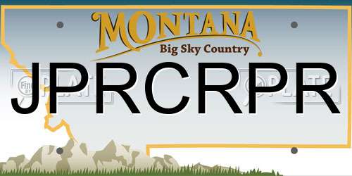 JPRCRPR Montana License Plate