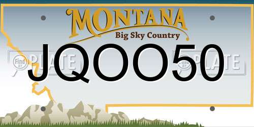 JQOO50 Montana License Plate
