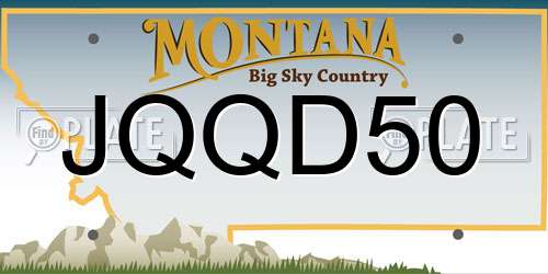 JQQD50 Montana License Plate