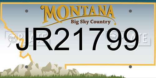 JR21799 Montana License Plate