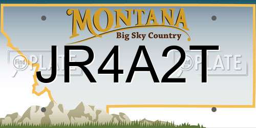 JR4A2T Montana License Plate