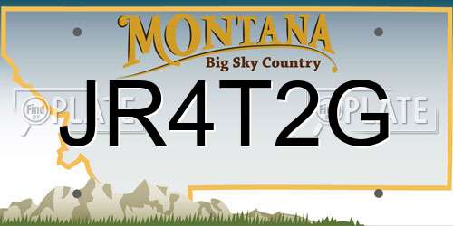 JR4T2G Montana License Plate
