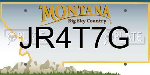 JR4T7G Montana License Plate