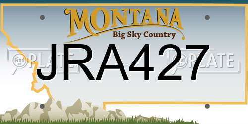 JRA427 Montana License Plate