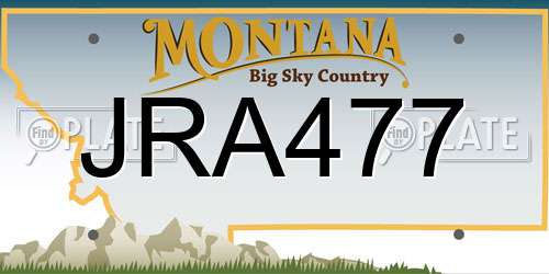 JRA477 Montana License Plate