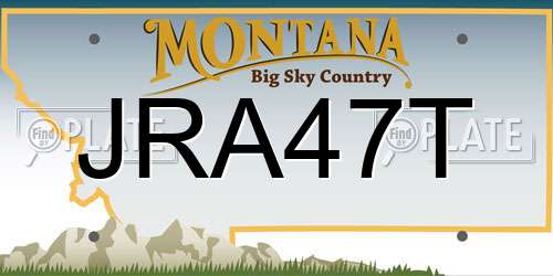 JRA47T Montana License Plate