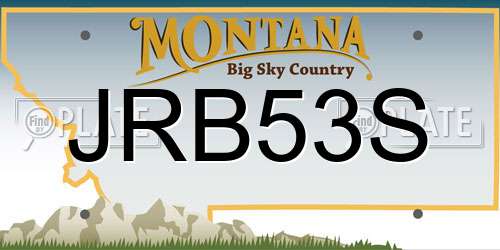 JRB53S Montana License Plate