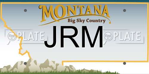 JRM Montana License Plate