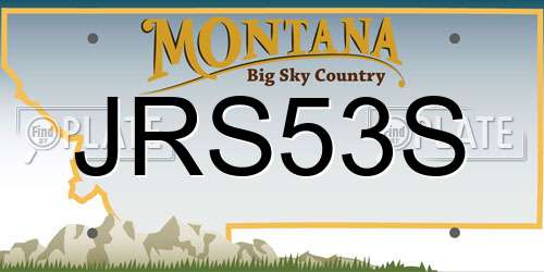 JRS53S Montana License Plate