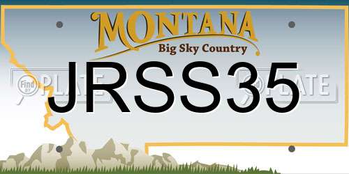 JRSS35 Montana License Plate