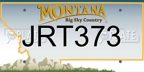 JRT373 Montana License Plate