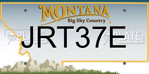 JRT37E Montana License Plate