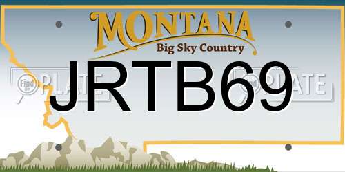 JRTB69 Montana License Plate
